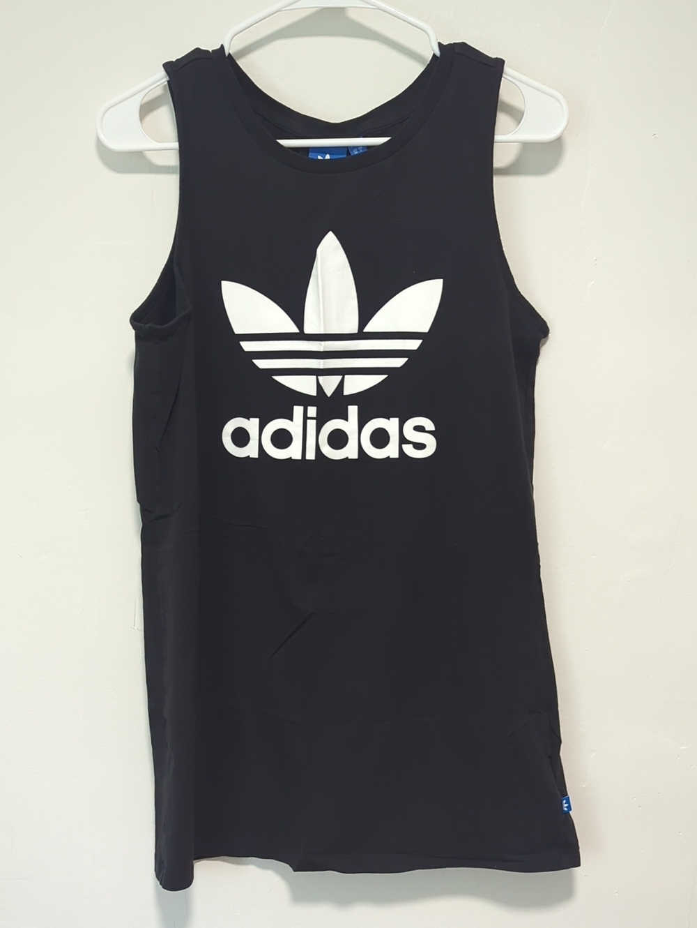 adidas Black Tank Dress with White Trefoil Logo